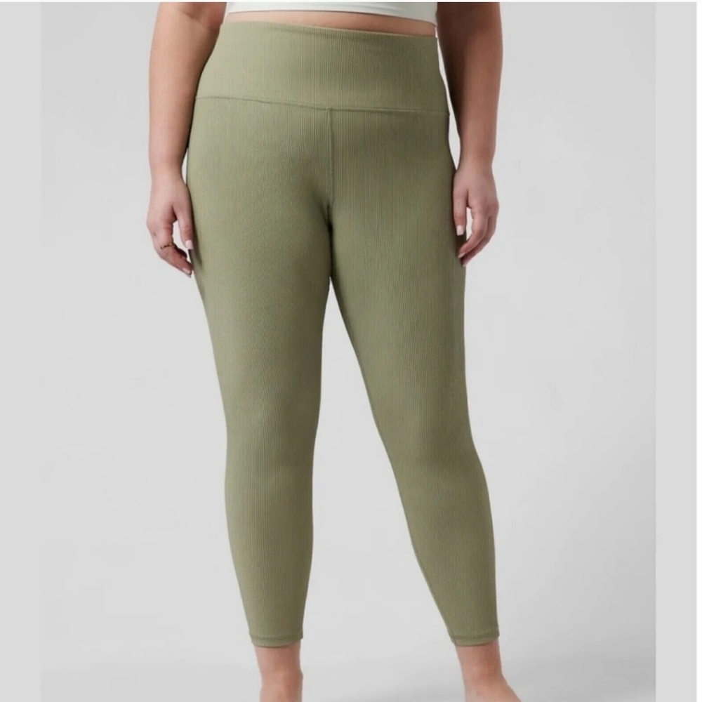 ATHLETA Elation Rib Tight in Shadow Olive